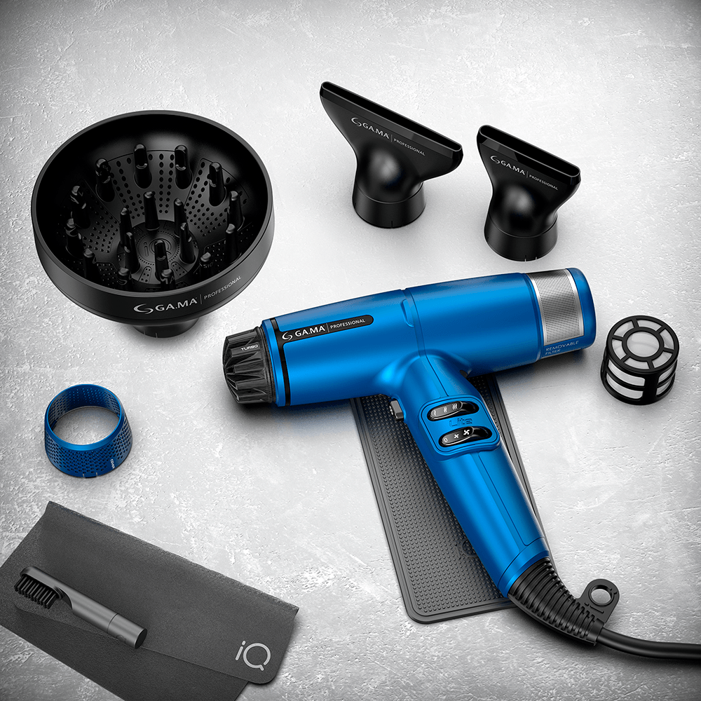 Kit Secador iQ Lite Max Blue e Prancha Vera Ceramika