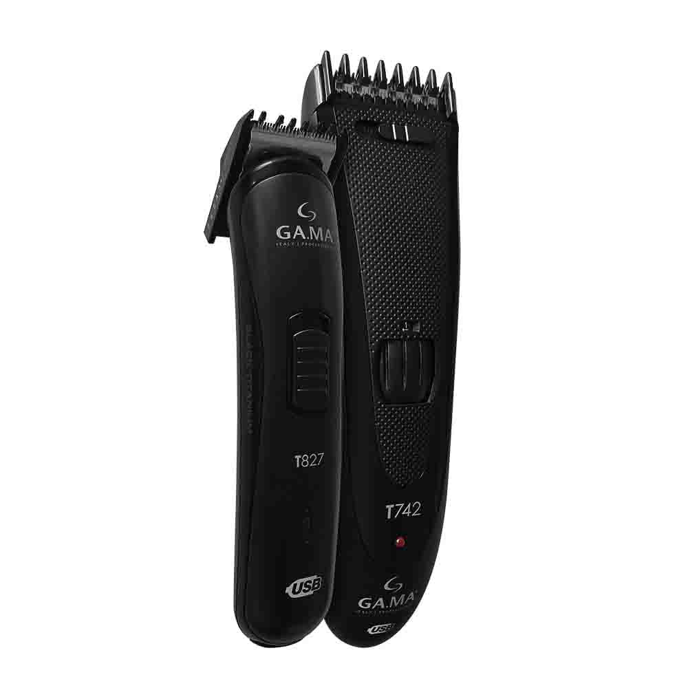 Kit Máquina De Corte T747 Black Titanium Usb Bivolt