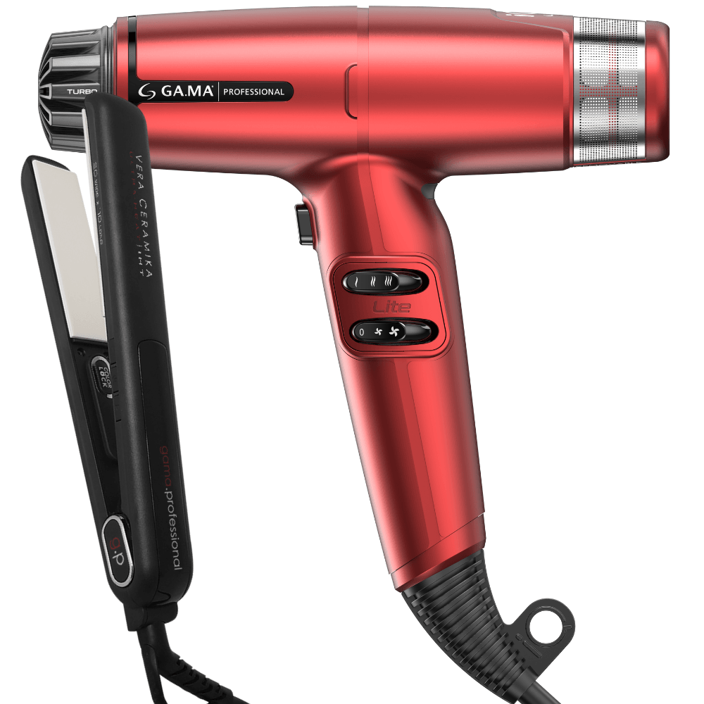Kit Secador iQ Lite Max Red e Prancha Vera Ceramika