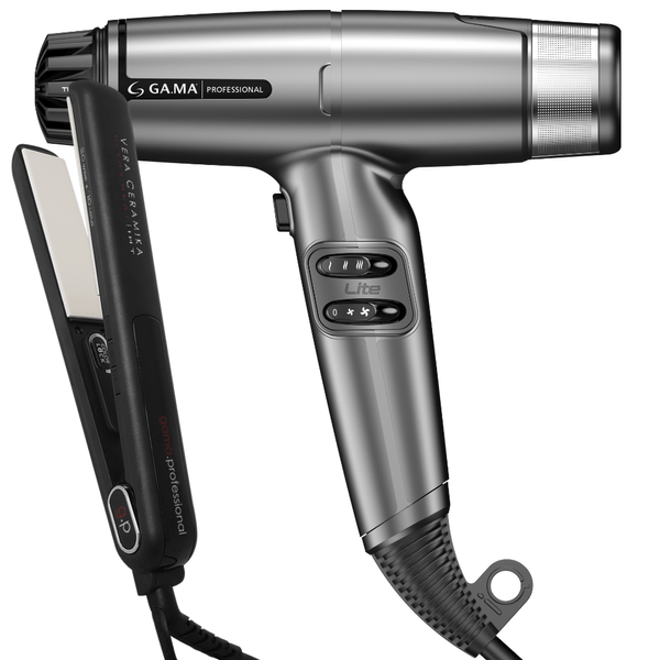 Kit Secador iQ Lite Max Silver e Prancha Vera Ceramika